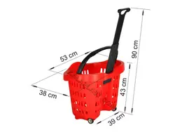 سبد خرید چرخدار فروشگاهی تمام پلاستیکی ایلیکا
