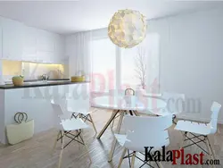 صندلی بدون دسته مرجان با پایه چوبی ثابت