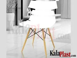 صندلی بدون دسته مرجان با پایه چوبی ثابت