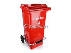 سطل زباله پلاستیکی 240 لیتری چرخدار و پدالدار  گودبین