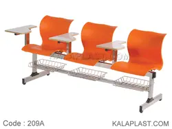 نیمکت آموزشی 3 نفره با جاکتابی کد 209A
