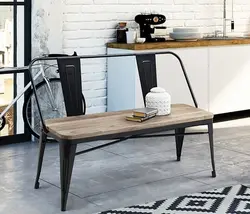 نیمکت پایه فلزی با رویه pvc تولیکس