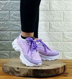 خرید تکی از تولیدی کفش شیک کتونی اسپرت زنانه دخترانه زنانه مدل یاموتا  زیره پیو راحت ابی سفید