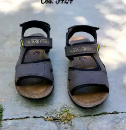 حراج محدود دمپایی صندل پشت بسته چسبی مردانه با کیفیت صد در صد طبی قهوه ایی 3424