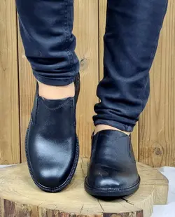 کفش مجلسی مردانه چرم طبیعی  تبریز زیره پیو طبی صدرصد سگکی مشکی