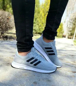 پاها توش بو نمیگیره کفش اسپرت مردانه شیک و راحت مدل ادیداس اسپیسر صدرصد  طبی طوسی روشن
