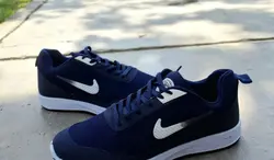 خرید کفش اسپرت مردانه بزرگ پا فوق العاده شیک و راحت رنگ سورمه ای