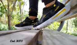 خرید کفش اسپرت مردانه فوق العاده شیک و راحت مدل نبوک رنگ مشکی زرد