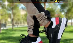 کفش اسپرت مردانه فوق العاده شیک و راحت مدل نبوک رنگ مشکی سفید