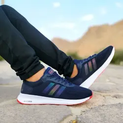 کفش اسپرت مردانه ادیداس فوق العاده شیک و راحت زیره طبی مشکی قرمز