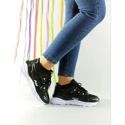 کفش کتونی اسپرت زنانه دخترانه مشکی بنفش