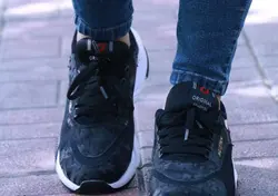 کفش کتونی اسپرت زنانه دخترانه زنانه مدل نبوک پتینه مشکی NUBIKK