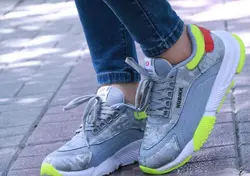 کفش کتونی اسپرت زنانه دخترانه زنانه مدل نبوک پتینه طوسی  NUBIKK