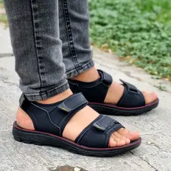 فروش فوق العاده صندل تابستانه  مردانه و پسرانه زیره پیو راحت پشت بسته مشکی