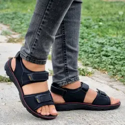 فروش فوق العاده صندل تابستانه  مردانه و پسرانه زیره پیو راحت پشت بسته مشکی