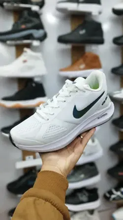 جدید ترین کفش کتونی اسپرت مردانه پسرانه مدل جدید نایک اسپیسر سفید تمام نایک هلوگرامی  با ارسال رایگان 3604