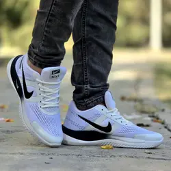 فروش ویژه کفش نیم بوت ساقدار  مردانه پسرانه مدل برشکا  سفید مشکی نرم و راحت  با ارسال رایگان