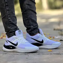 فروش ویژه کفش نیم بوت ساقدار  مردانه پسرانه مدل برشکا  سفید مشکی نرم و راحت  با ارسال رایگان