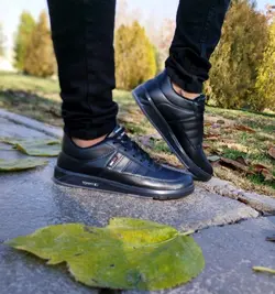 کفش کتونی اسپرت مدل تامی مردانه شیک و با دوام  مشکی تمام  با ارسال رایگان  3385