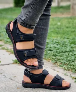 حراج ویژه دمپایی صندل  مردانه پسرانه با کیفیت بالا طبی مشکی تمام با ارسال رایگان