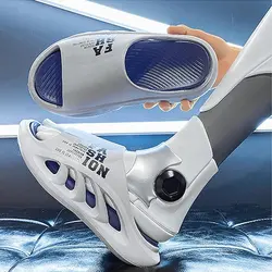 حراج  دمپایی مردانه پسرانه خفن و جذاب رنگ طوسی با ارسال رایگان