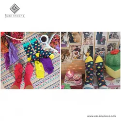 جوراب فانتزی طرح توپ رنگی