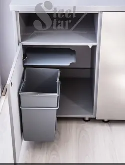 سطل زباله تک قلو رو درب نصب شو