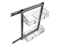 سبد مواد شوینده مدل ایتالیایی (استیل و آبکاری)