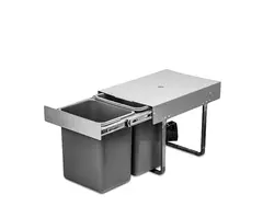 سطل زباله دو قلو درب نصب شو