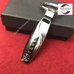 جاسوئیچی جدید استیل/چرم دراپ  Drop با لوگو بریلیانس