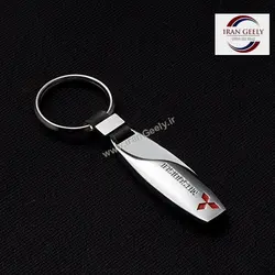 جاسوئیچی جدید استیل/چرم دراپ  Drop با لوگو میتسوبیشی