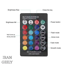 یک جفت لامپ جدید ژله ای RGB 12SMD  T10  با ریموت - طرح جدید