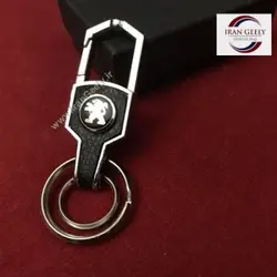 لاکچری چرم و استیل + ۲ حلقه و آویز پژو