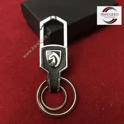 لاکچری چرم و استیل + ۲ حلقه و آویز سمند/رانا/دنا