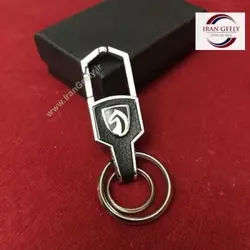 لاکچری چرم و استیل + ۲ حلقه و آویز سمند/رانا/دنا