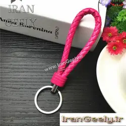 جا کلیدی چرم بافته - تک رنگ