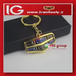 جاسوئیچی جدید طلایی با لوگوی آبی-مشکی 3D جیلی امگرند