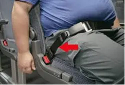 یک عدد رابط و ارتفاع دهنده کمربند ایمنی با کمربندقابل تنظیم