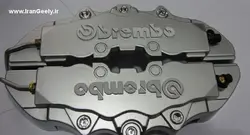 کاور ترمز برمبو وارداتی سایز کوچک نقره ای ۱۹ سانتیمتری