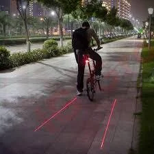 چراغ عقب دوچرخه 7 حالته و لیزر دو خطی