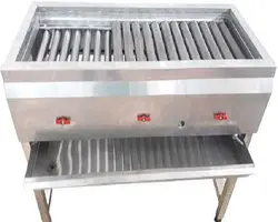 کباب پز تمام استیل برنر با چدن سنگین