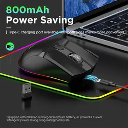 ماوس مخصوص بازی بی سیم و با سیم ام کی ای اس پی ان مدل W13(ارسال رایگان به تمام نقاط ایران)