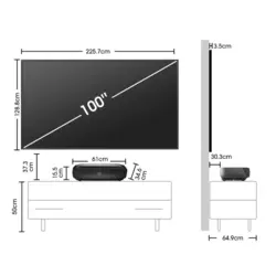 تلویزیون هوشمند 100 اینچ هایسنس مدل HISENSE L9H 100 TV