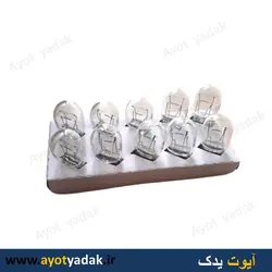 لامپ آریایی درشت - گاوی- دو کنتاک  (بسته 10 عددی ) -ارسال رایگان-گارانتی شش ماه-قیمت عمده