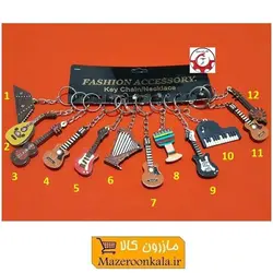آویز و جاکلیدی چوبی موسیقی گیتار، ضرب، سنتور، کمانچه و پیانو HSK-127