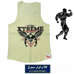 رکابی بدنسازی مردانه Gym Xtreme اکستریم جیم رنگ لیموئی VLV-002C