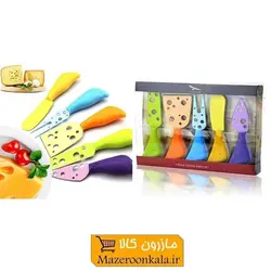 ست کارد سرو پنیر ۵ پارچه رنگی Hong Cheng هونگ چنگ HCG-016