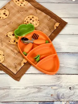 ظرف غذای کودک سلیکونی هویج کد 1002