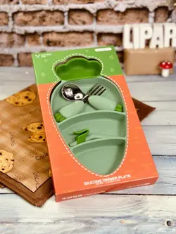 ظرف غذای کودک سلیکونی هویج کد 1002