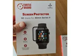 محافظ صفحه نمایش تمام چسب اپل واچ 40 میلی‌متری ترتل Turtle Brand Screen Guard iWatch 40mm 3D Glass
